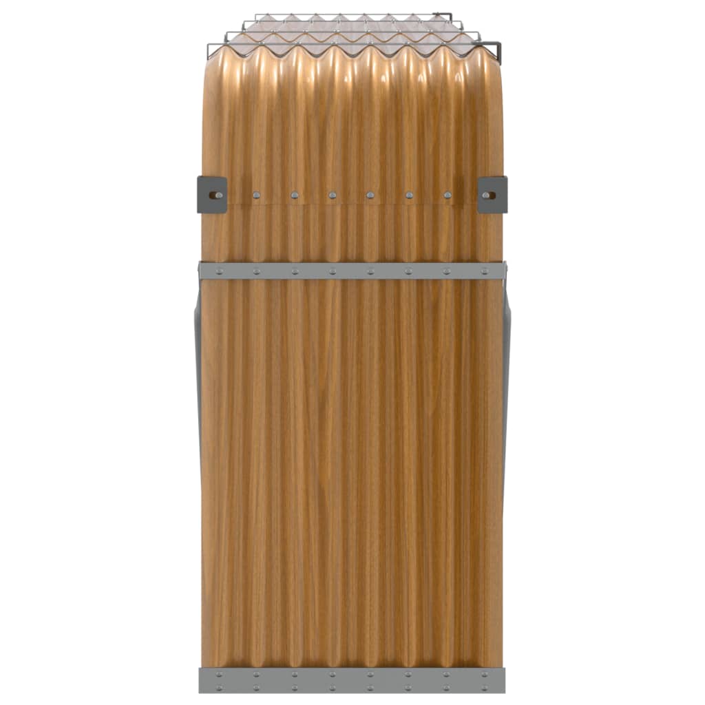 Haardhoutopslag 234x45x100 cm gegalvaniseerd staal houtlook is nu te koop bij PeponiXL, paradijselijk wonen!
