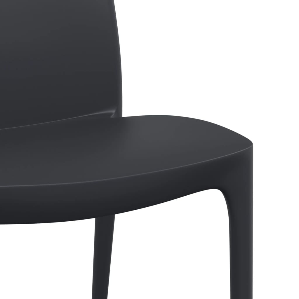 Tuinstoelen 2 st 50x46x80 cm polypropeen antracietkleurig is nu te koop bij PeponiXL, paradijselijk wonen!