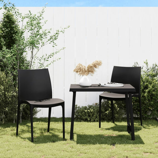Tuinstoelen 2 st 50x46x80 cm polypropeen antracietkleurig is nu te koop bij PeponiXL, paradijselijk wonen!