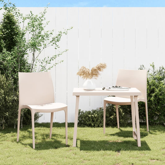 Tuinstoelen 2 st 50x46x80 cm polypropeen crèmekleurig is nu te koop bij PeponiXL, paradijselijk wonen!