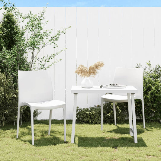 Tuinstoelen 2 st 50x46x80 cm polypropeen wit is nu te koop bij PeponiXL, paradijselijk wonen!
