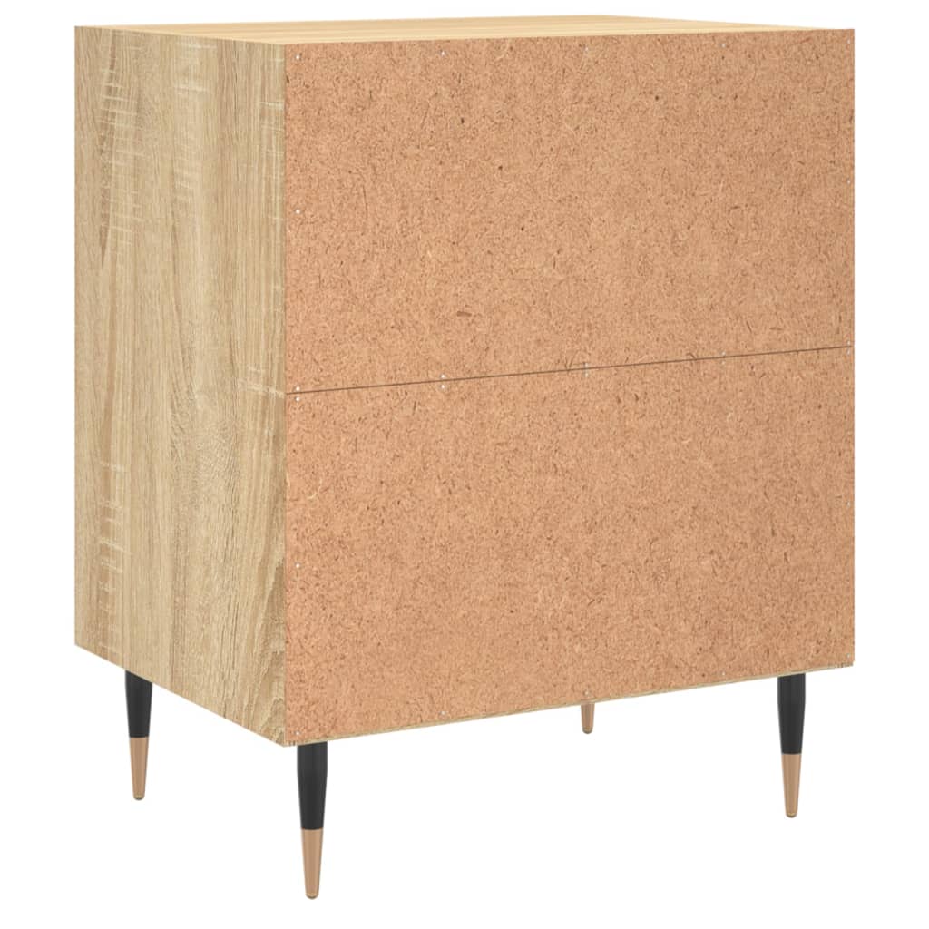 Nachtkastjes 2 st 40x30x50 cm bewerkt hout sonoma eikenkleurig is nu te koop bij PeponiXL, paradijselijk wonen!