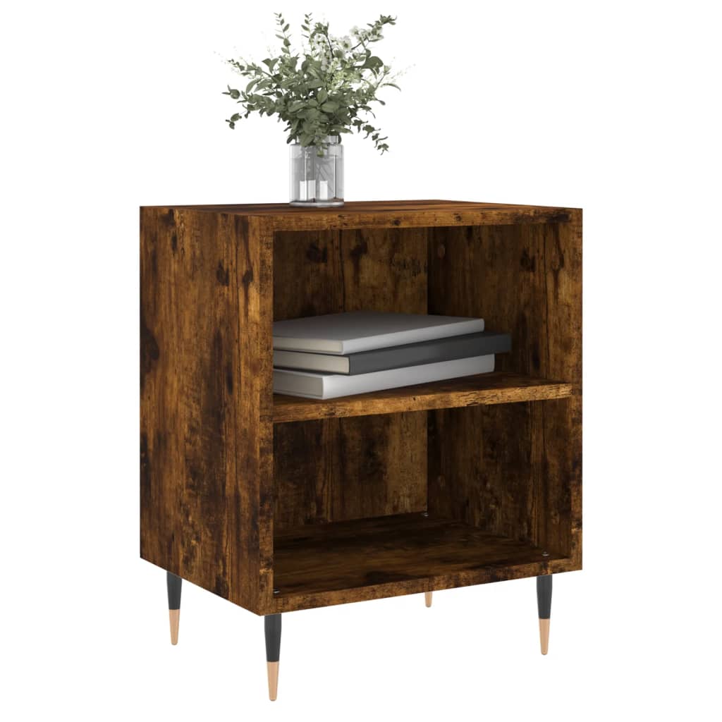 Nachtkastjes 2 st 40x30x50 cm bewerkt hout gerookt eikenkleurig is nu te koop bij PeponiXL, paradijselijk wonen!