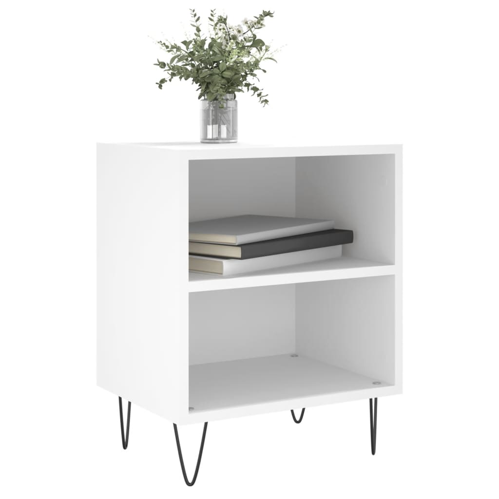 Nachtkastjes 2 st 40x30x50 cm bewerkt hout wit is nu te koop bij PeponiXL, paradijselijk wonen!