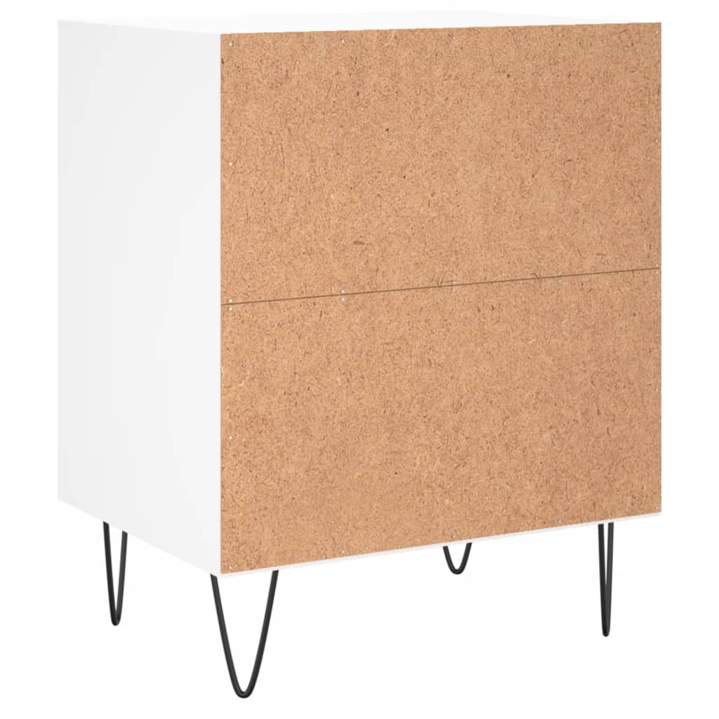 Nachtkastjes 2 st 40x30x50 cm bewerkt hout wit is nu te koop bij PeponiXL, paradijselijk wonen!