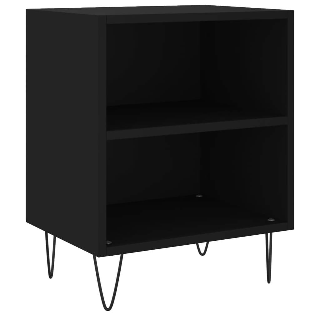 Nachtkastjes 2 st 40x30x50 cm bewerkt hout zwart is nu te koop bij PeponiXL, paradijselijk wonen!