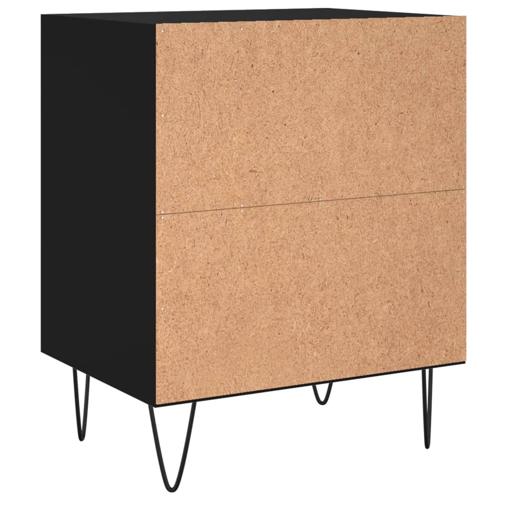 Nachtkastjes 2 st 40x30x50 cm bewerkt hout zwart is nu te koop bij PeponiXL, paradijselijk wonen!