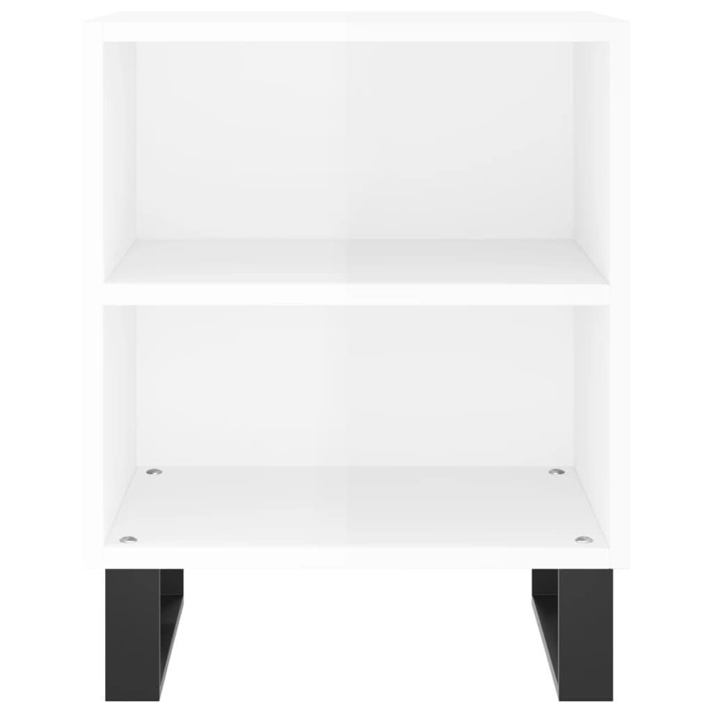 Nachtkastjes 2 st 40x30x50 cm bewerkt hout hoogglans wit is nu te koop bij PeponiXL, paradijselijk wonen!