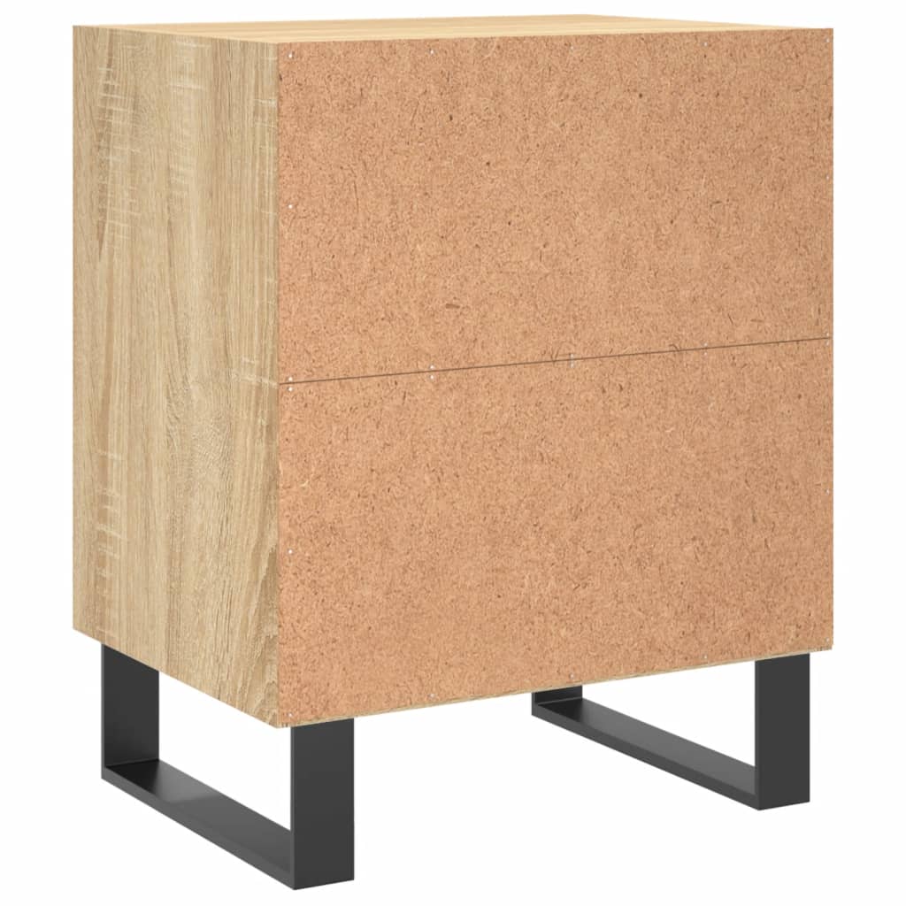 Nachtkastjes 2 st 40x30x50 cm bewerkt hout sonoma eikenkleurig is nu te koop bij PeponiXL, paradijselijk wonen!