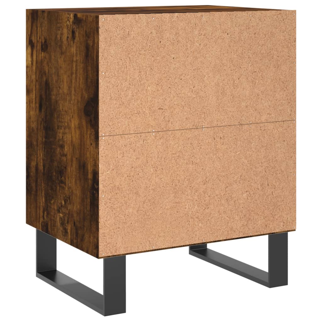Nachtkastjes 2 st 40x30x50 cm bewerkt hout gerookt eikenkleurig is nu te koop bij PeponiXL, paradijselijk wonen!