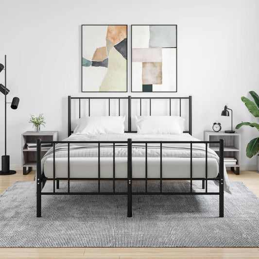 Nachtkastjes 2 st 40x30x50 cm bewerkt hout grijs sonoma eiken is nu te koop bij PeponiXL, paradijselijk wonen!