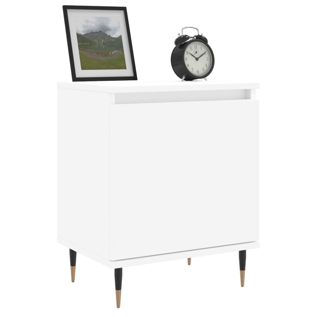 Nachtkastjes 2 st 40x30x50 cm bewerkt hout wit is nu te koop bij PeponiXL, paradijselijk wonen!