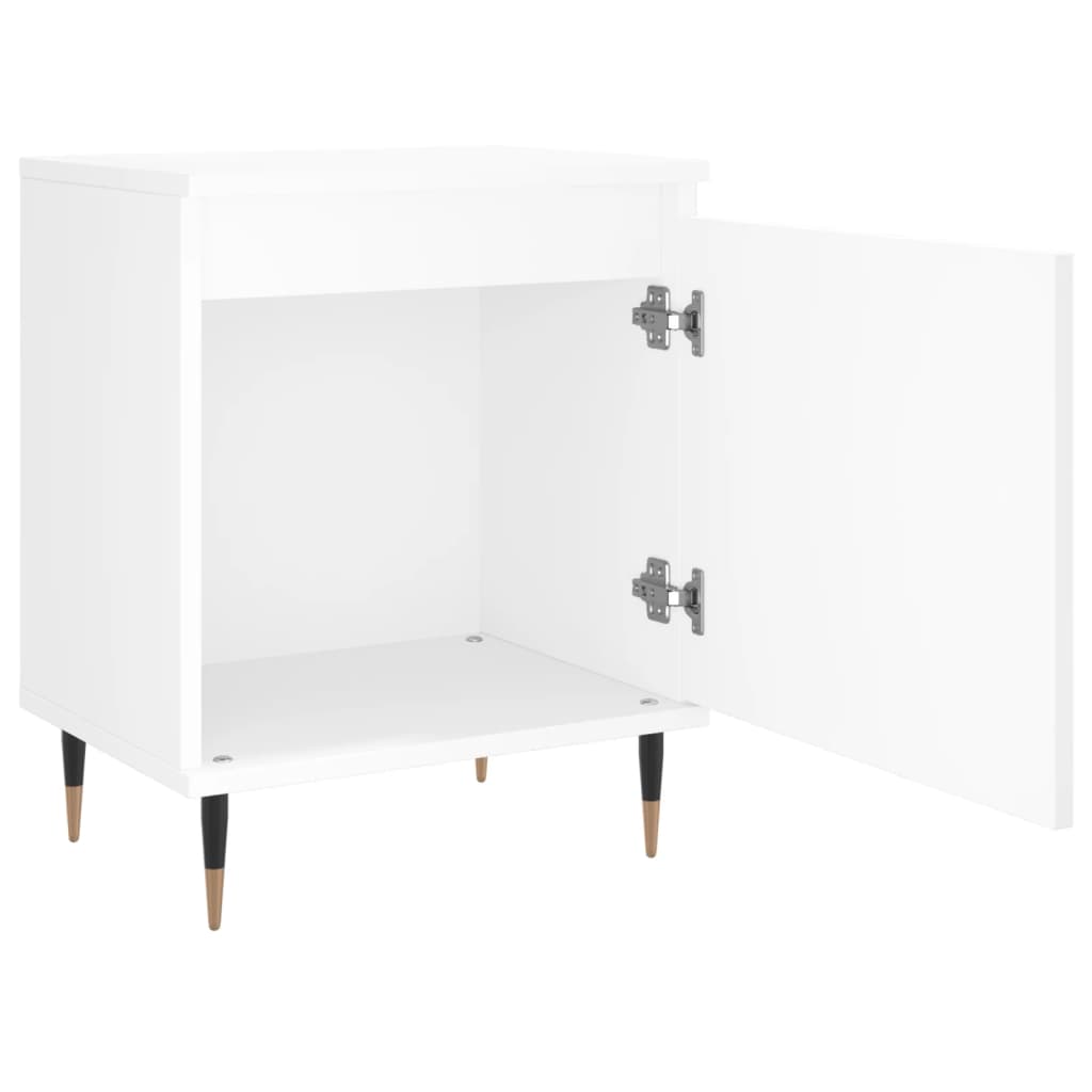 Nachtkastjes 2 st 40x30x50 cm bewerkt hout wit is nu te koop bij PeponiXL, paradijselijk wonen!