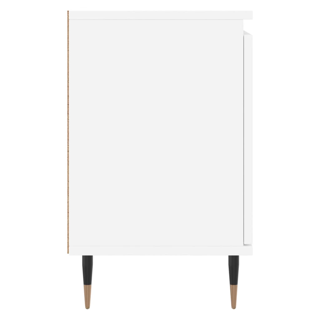 Nachtkastjes 2 st 40x30x50 cm bewerkt hout wit is nu te koop bij PeponiXL, paradijselijk wonen!