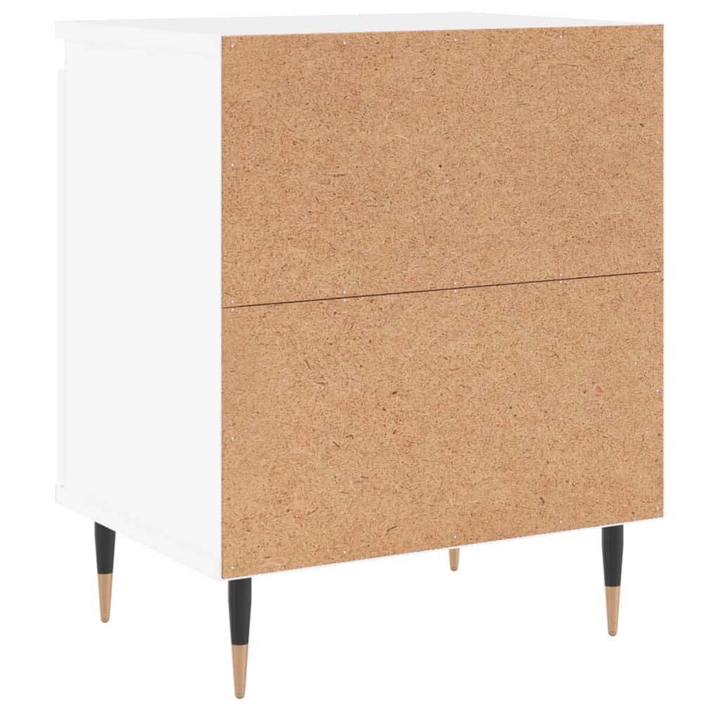 Nachtkastjes 2 st 40x30x50 cm bewerkt hout wit is nu te koop bij PeponiXL, paradijselijk wonen!