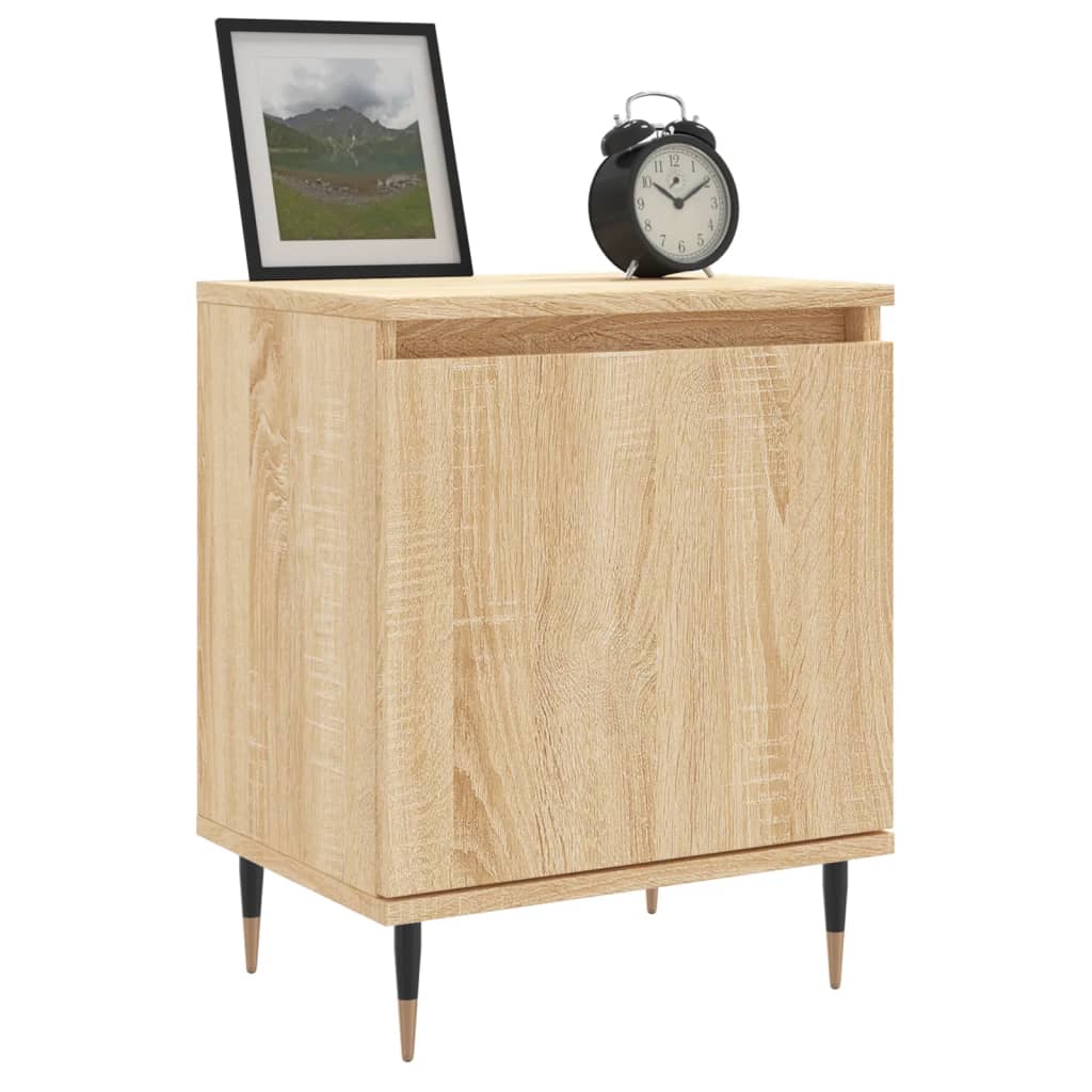 Nachtkastjes 2 st 40x30x50 cm bewerkt hout sonoma eikenkleurig is nu te koop bij PeponiXL, paradijselijk wonen!