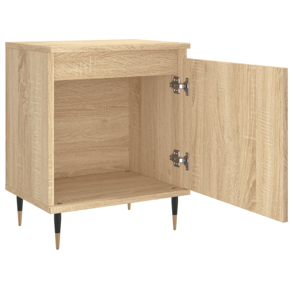 Nachtkastjes 2 st 40x30x50 cm bewerkt hout sonoma eikenkleurig is nu te koop bij PeponiXL, paradijselijk wonen!