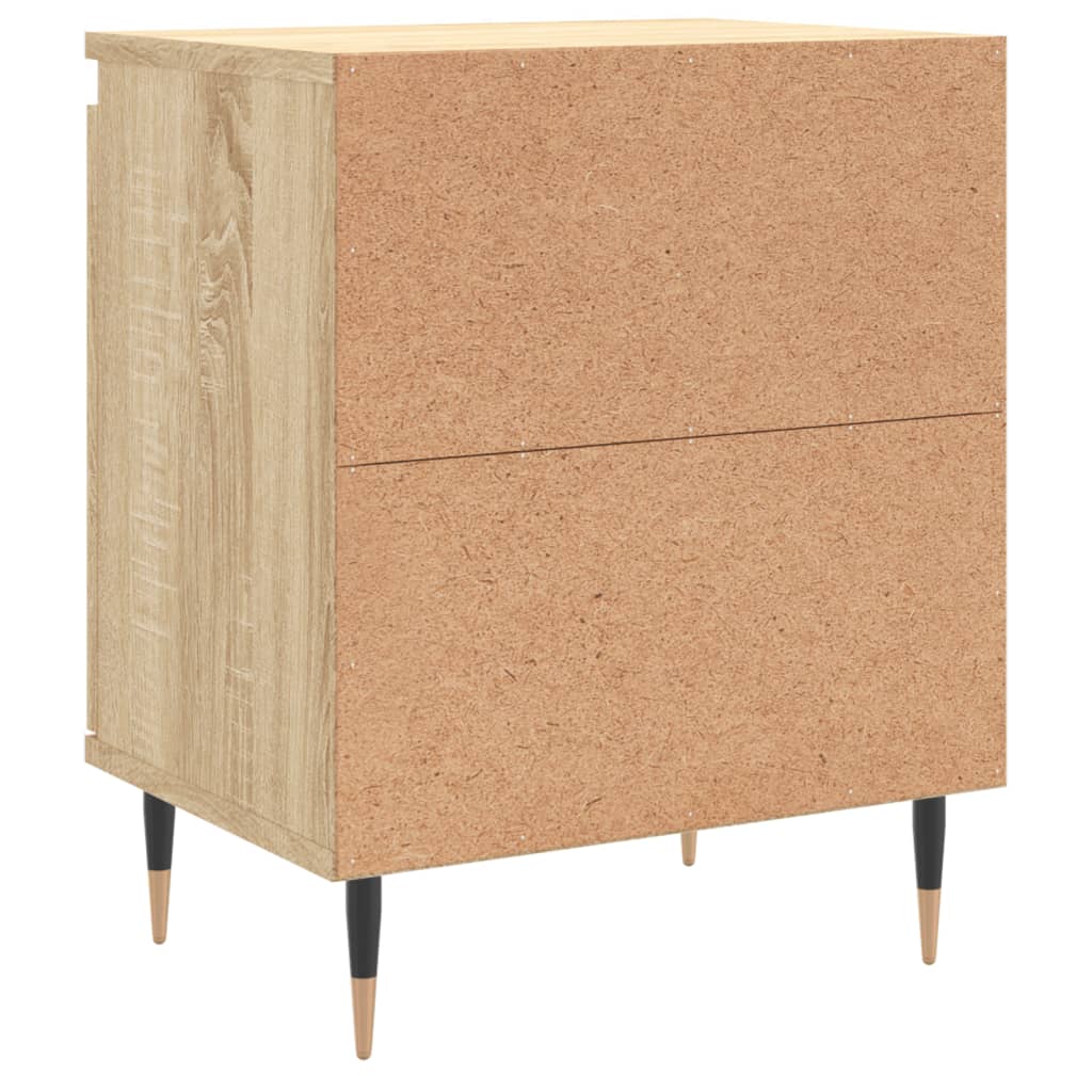 Nachtkastjes 2 st 40x30x50 cm bewerkt hout sonoma eikenkleurig is nu te koop bij PeponiXL, paradijselijk wonen!
