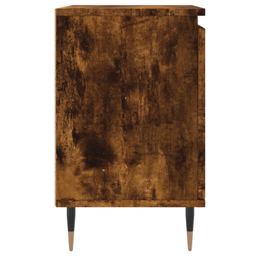 Nachtkastjes 2 st 40x30x50 cm bewerkt hout gerookt eikenkleurig is nu te koop bij PeponiXL, paradijselijk wonen!