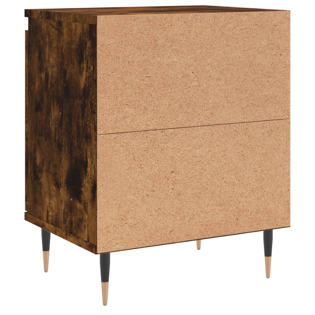 Nachtkastjes 2 st 40x30x50 cm bewerkt hout gerookt eikenkleurig is nu te koop bij PeponiXL, paradijselijk wonen!