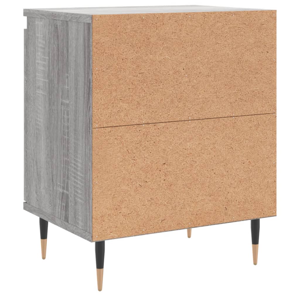 Nachtkastje 40x30x50 cm bewerkt hout grijs sonoma eikenkleurig is nu te koop bij PeponiXL, paradijselijk wonen!