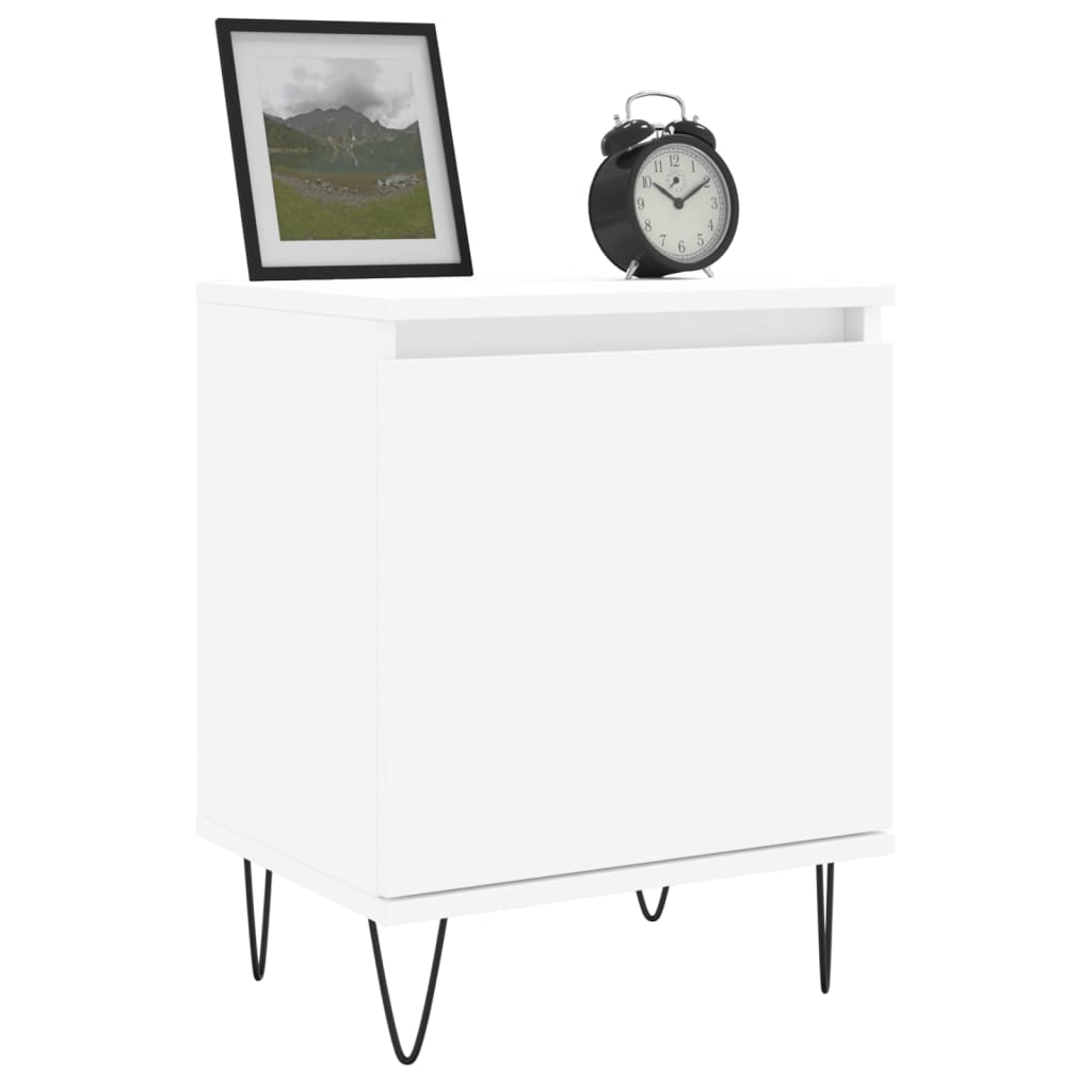 Nachtkastjes 2 st 40x30x50 cm bewerkt hout wit is nu te koop bij PeponiXL, paradijselijk wonen!