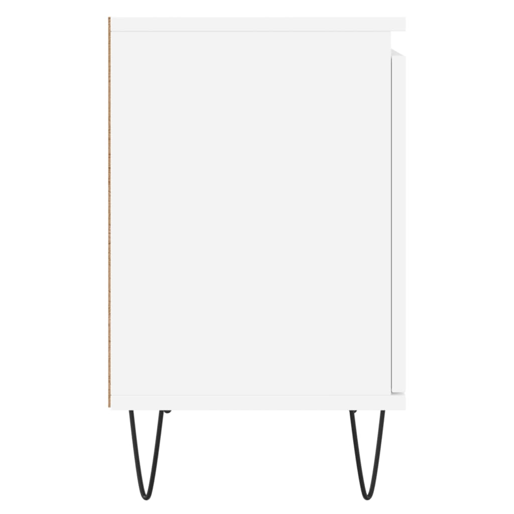 Nachtkastjes 2 st 40x30x50 cm bewerkt hout wit is nu te koop bij PeponiXL, paradijselijk wonen!