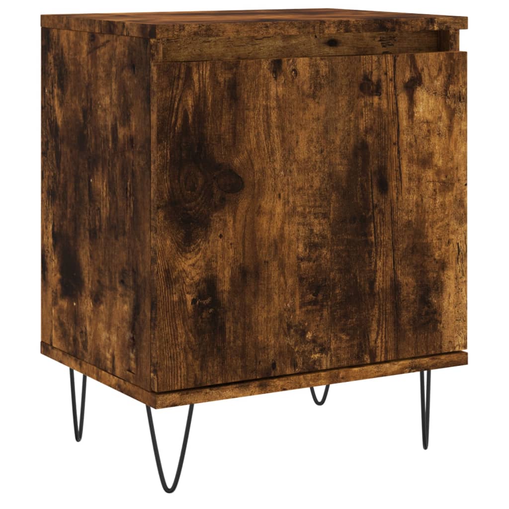 Nachtkastje 40x30x50 cm bewerkt hout gerookt eikenkleurig is nu te koop bij PeponiXL, paradijselijk wonen!