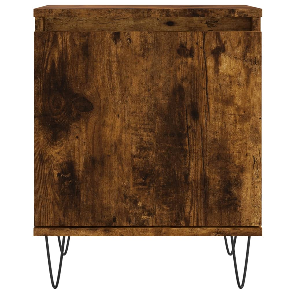 Nachtkastje 40x30x50 cm bewerkt hout gerookt eikenkleurig is nu te koop bij PeponiXL, paradijselijk wonen!