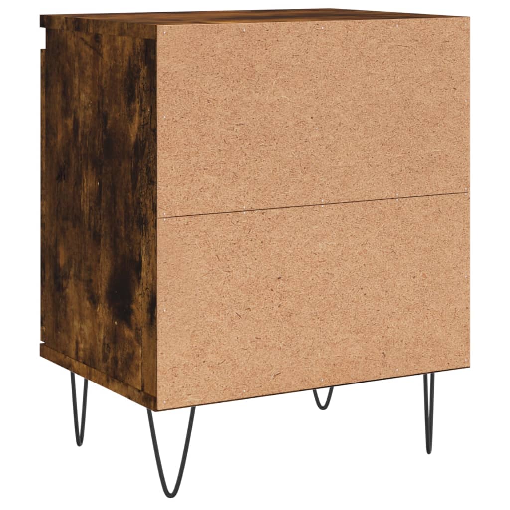 Nachtkastje 40x30x50 cm bewerkt hout gerookt eikenkleurig is nu te koop bij PeponiXL, paradijselijk wonen!