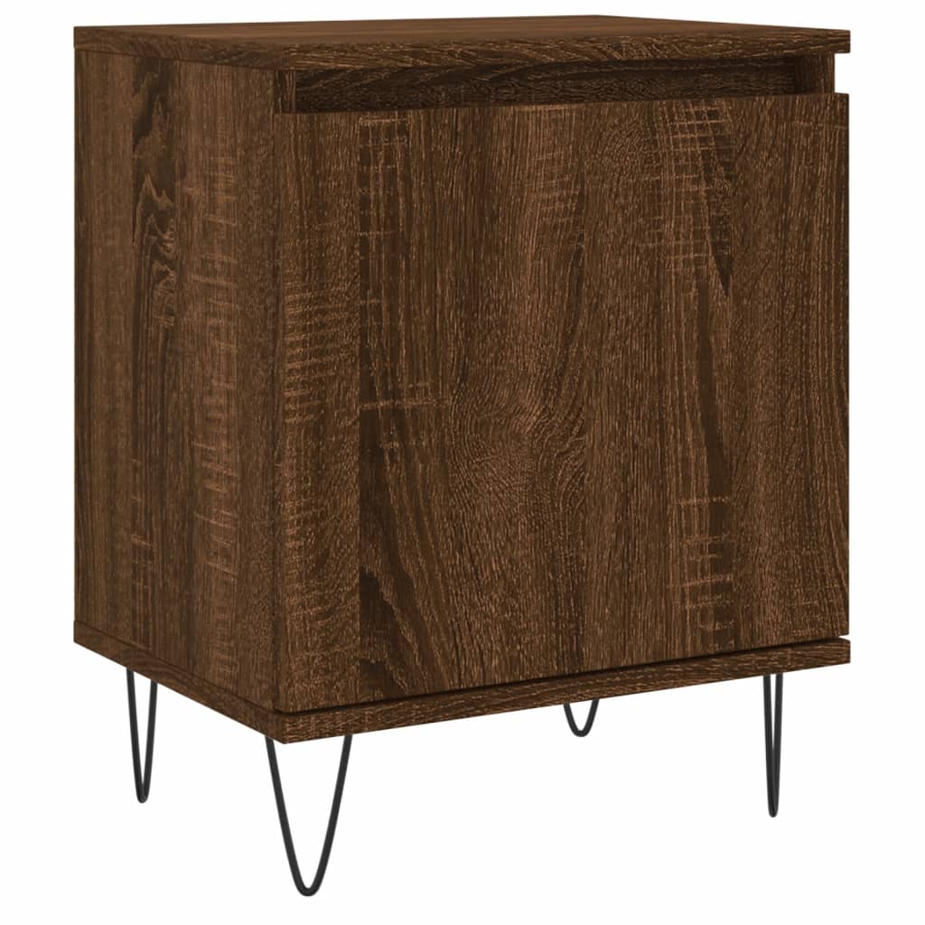 Nachtkastje 40x30x50 cm bewerkt hout bruin eikenkleur is nu te koop bij PeponiXL, paradijselijk wonen!
