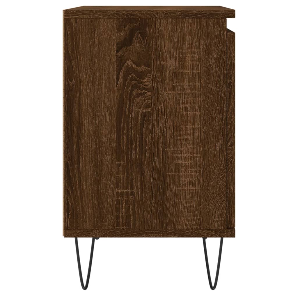 Nachtkastje 40x30x50 cm bewerkt hout bruin eikenkleur is nu te koop bij PeponiXL, paradijselijk wonen!