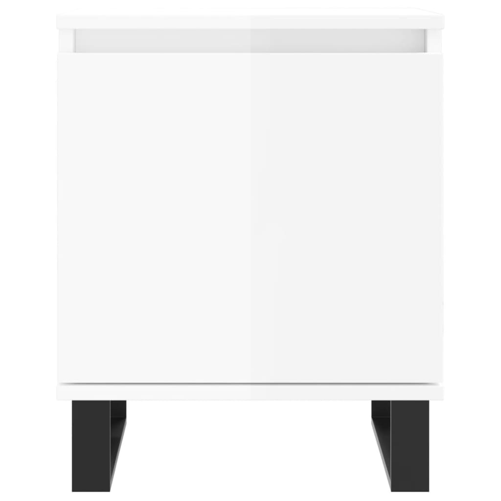Nachtkastjes 2 st 40x30x50 cm bewerkt hout hoogglans wit is nu te koop bij PeponiXL, paradijselijk wonen!