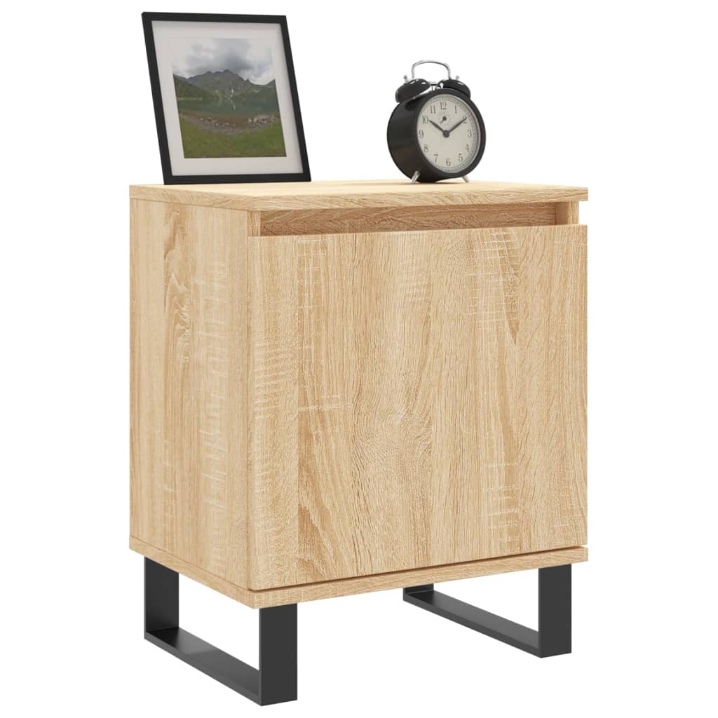 Nachtkastjes 2 st 40x30x50 cm bewerkt hout sonoma eikenkleurig is nu te koop bij PeponiXL, paradijselijk wonen!