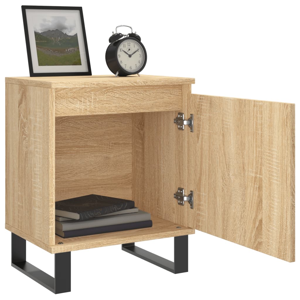 Nachtkastjes 2 st 40x30x50 cm bewerkt hout sonoma eikenkleurig is nu te koop bij PeponiXL, paradijselijk wonen!