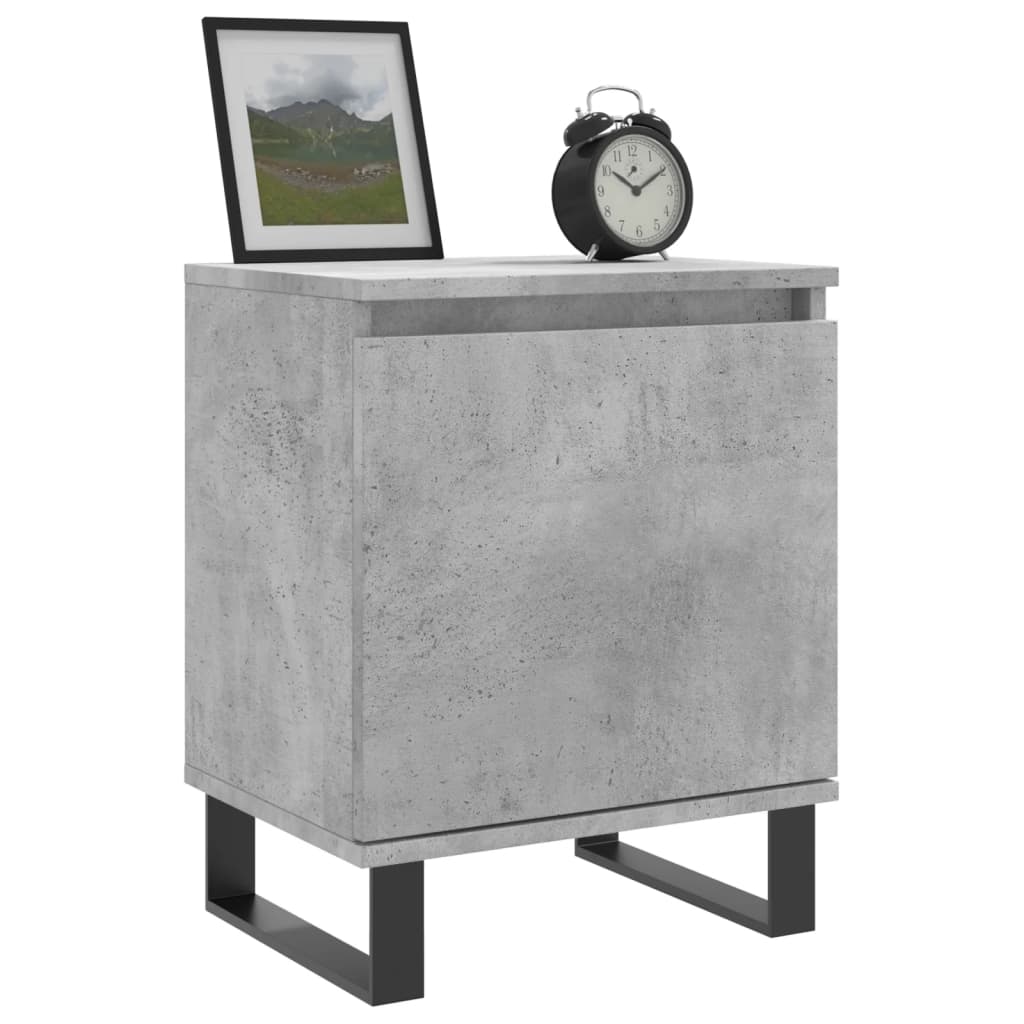 Nachtkastjes 2 st 40x30x50 cm bewerkt hout betongrijs is nu te koop bij PeponiXL, paradijselijk wonen!