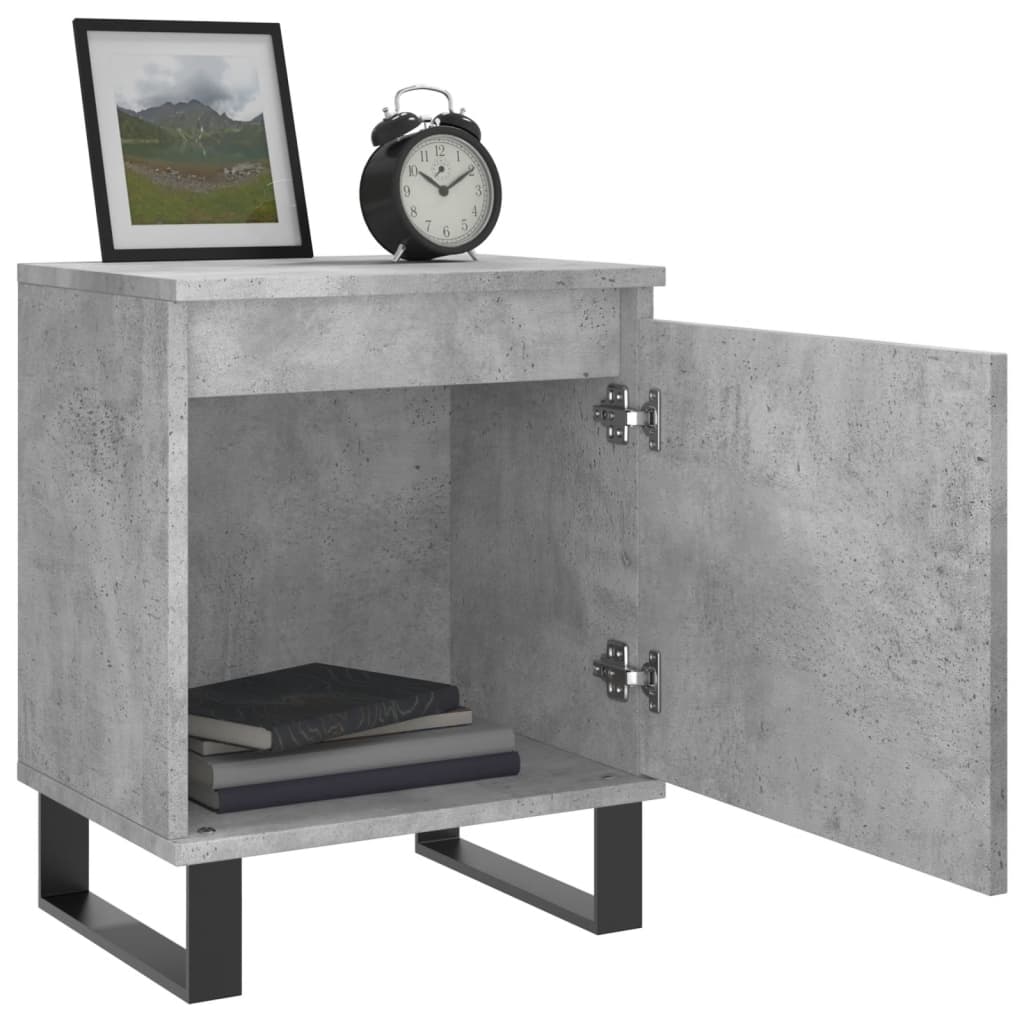 Nachtkastjes 2 st 40x30x50 cm bewerkt hout betongrijs is nu te koop bij PeponiXL, paradijselijk wonen!