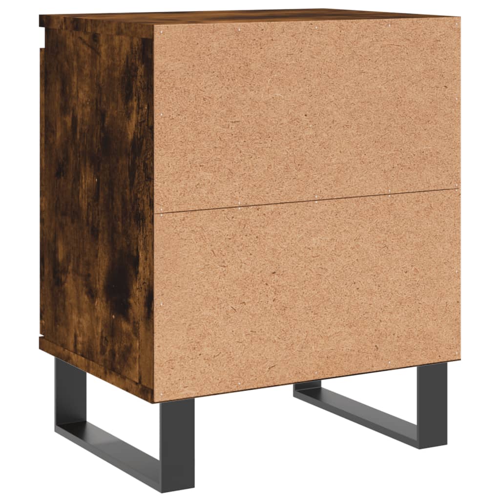 Nachtkastjes 2 st 40x30x50 cm bewerkt hout gerookt eikenkleurig is nu te koop bij PeponiXL, paradijselijk wonen!