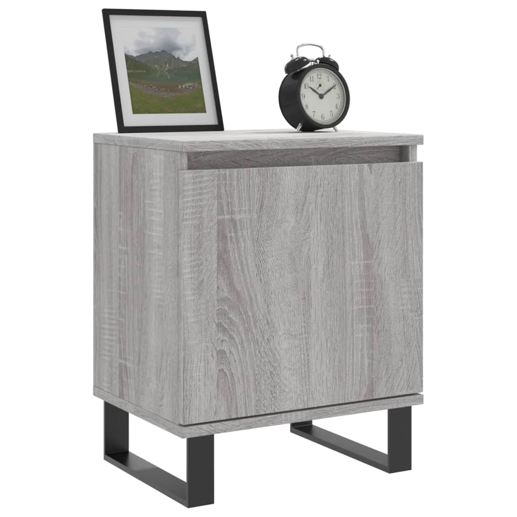 Nachtkastjes 2 st 40x30x50 cm bewerkt hout grijs sonoma eiken is nu te koop bij PeponiXL, paradijselijk wonen!