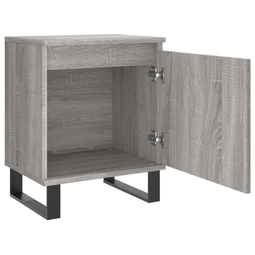 Nachtkastjes 2 st 40x30x50 cm bewerkt hout grijs sonoma eiken is nu te koop bij PeponiXL, paradijselijk wonen!