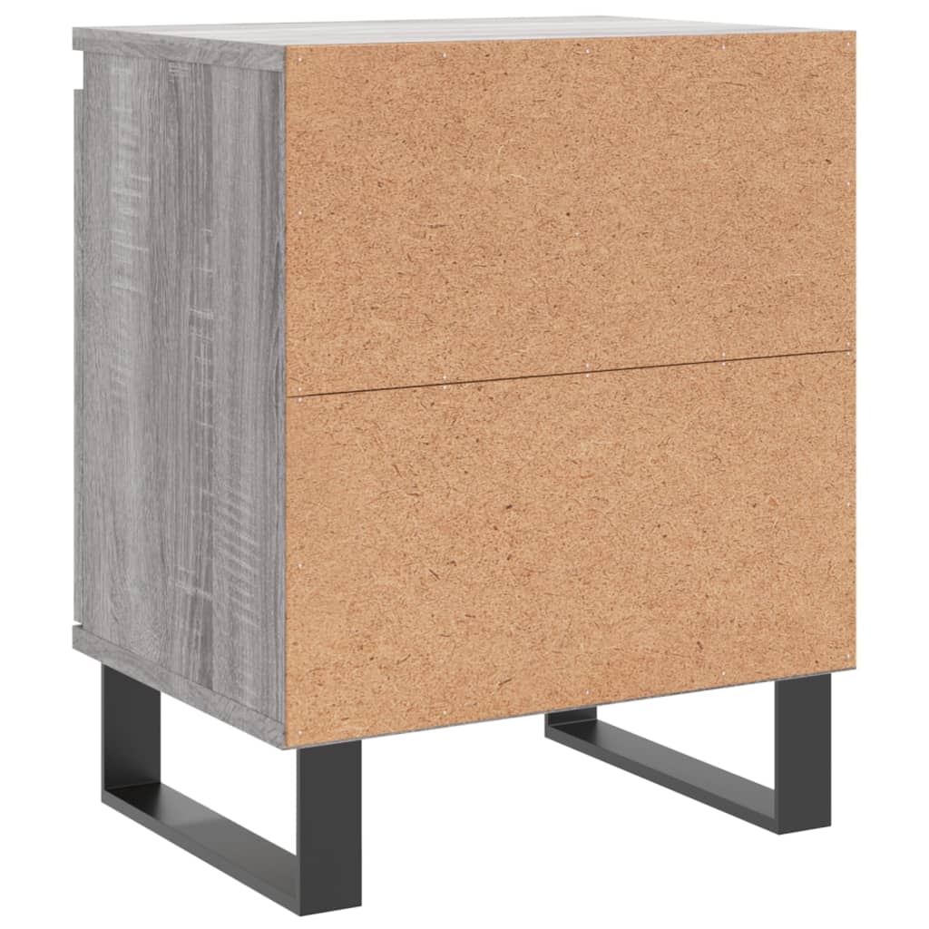 Nachtkastjes 2 st 40x30x50 cm bewerkt hout grijs sonoma eiken is nu te koop bij PeponiXL, paradijselijk wonen!