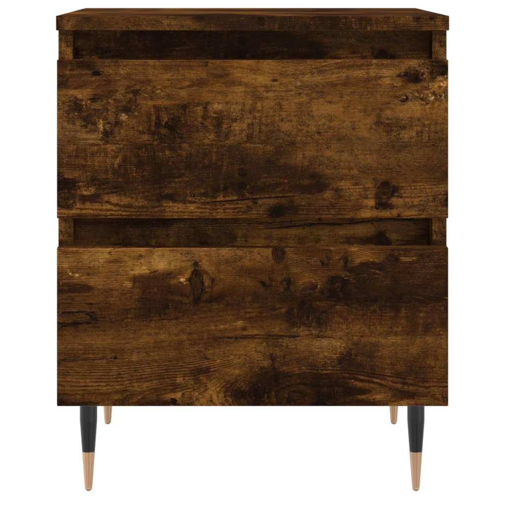 Nachtkastjes 2 st 40x35x50 cm bewerkt hout gerookt eikenkleurig is nu te koop bij PeponiXL, paradijselijk wonen!