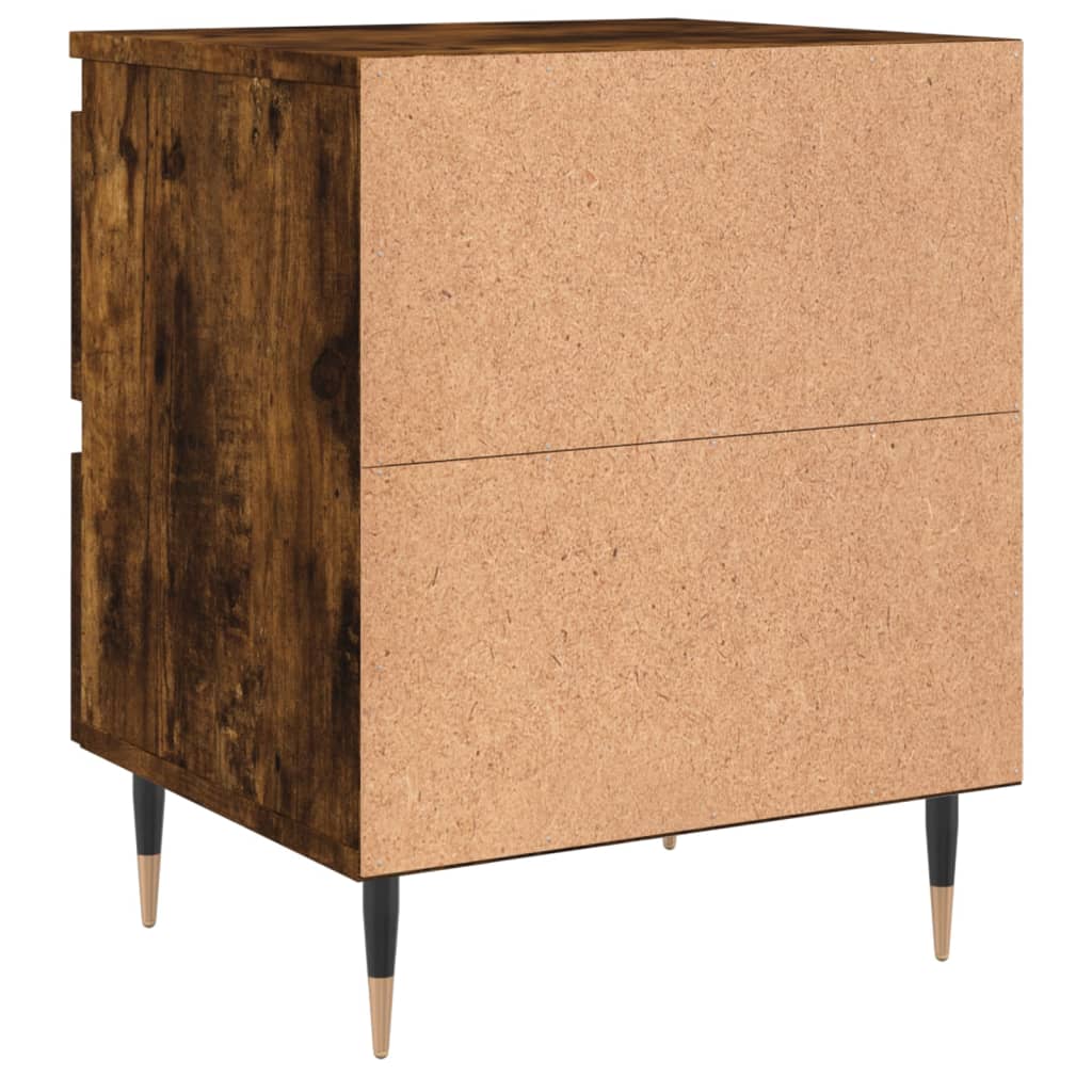 Nachtkastjes 2 st 40x35x50 cm bewerkt hout gerookt eikenkleurig is nu te koop bij PeponiXL, paradijselijk wonen!