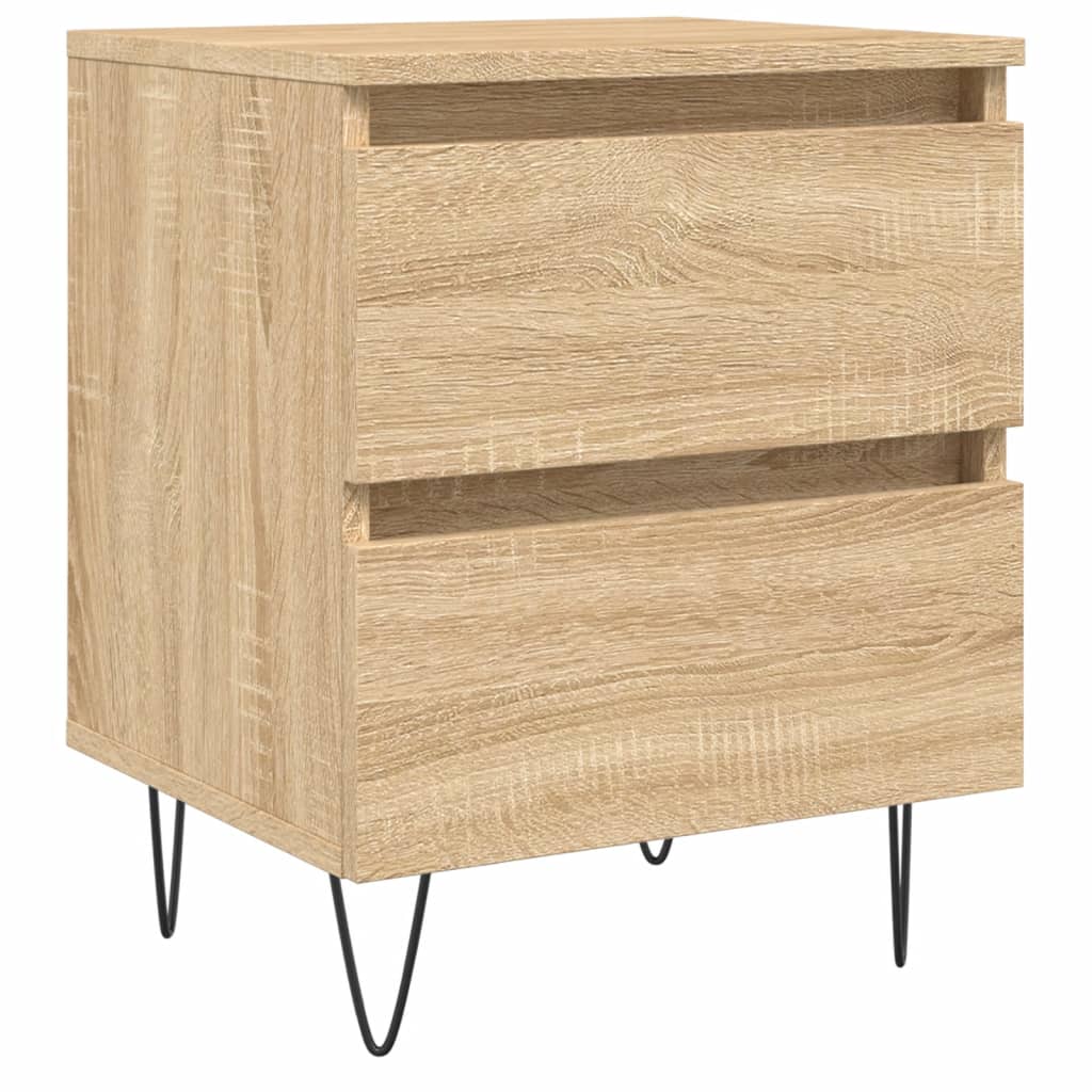 Nachtkastje 40x35x50 cm bewerkt hout sonoma eikenkleurig is nu te koop bij PeponiXL, paradijselijk wonen!