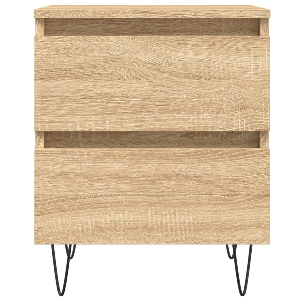 Nachtkastje 40x35x50 cm bewerkt hout sonoma eikenkleurig is nu te koop bij PeponiXL, paradijselijk wonen!