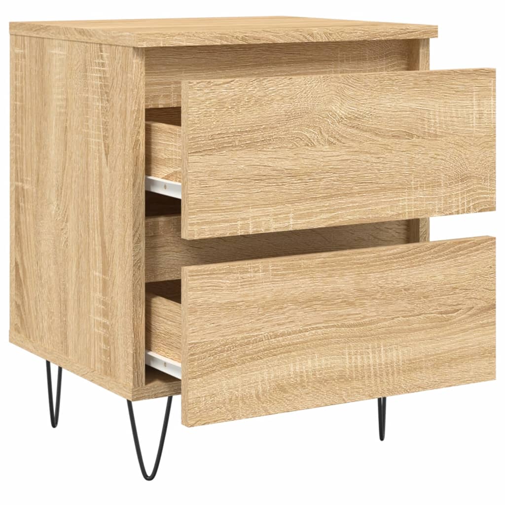 Nachtkastje 40x35x50 cm bewerkt hout sonoma eikenkleurig is nu te koop bij PeponiXL, paradijselijk wonen!