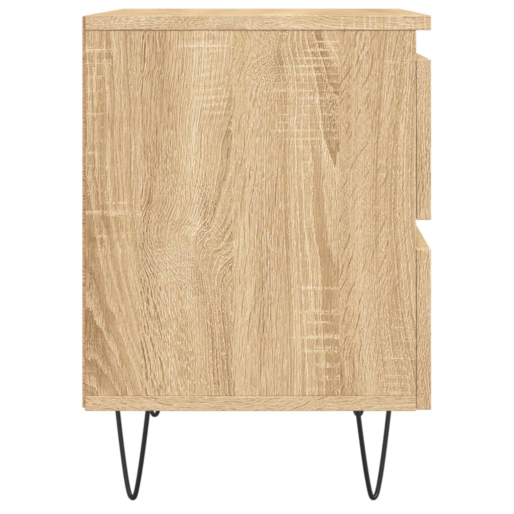 Nachtkastje 40x35x50 cm bewerkt hout sonoma eikenkleurig is nu te koop bij PeponiXL, paradijselijk wonen!