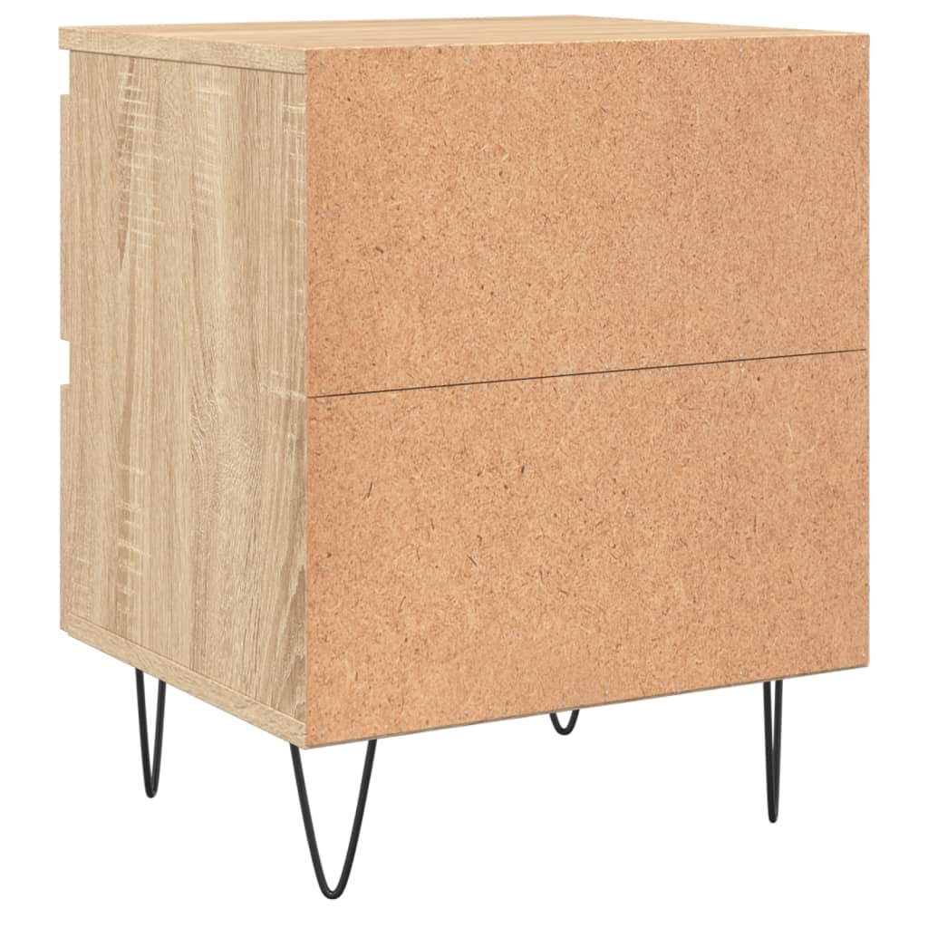 Nachtkastje 40x35x50 cm bewerkt hout sonoma eikenkleurig is nu te koop bij PeponiXL, paradijselijk wonen!