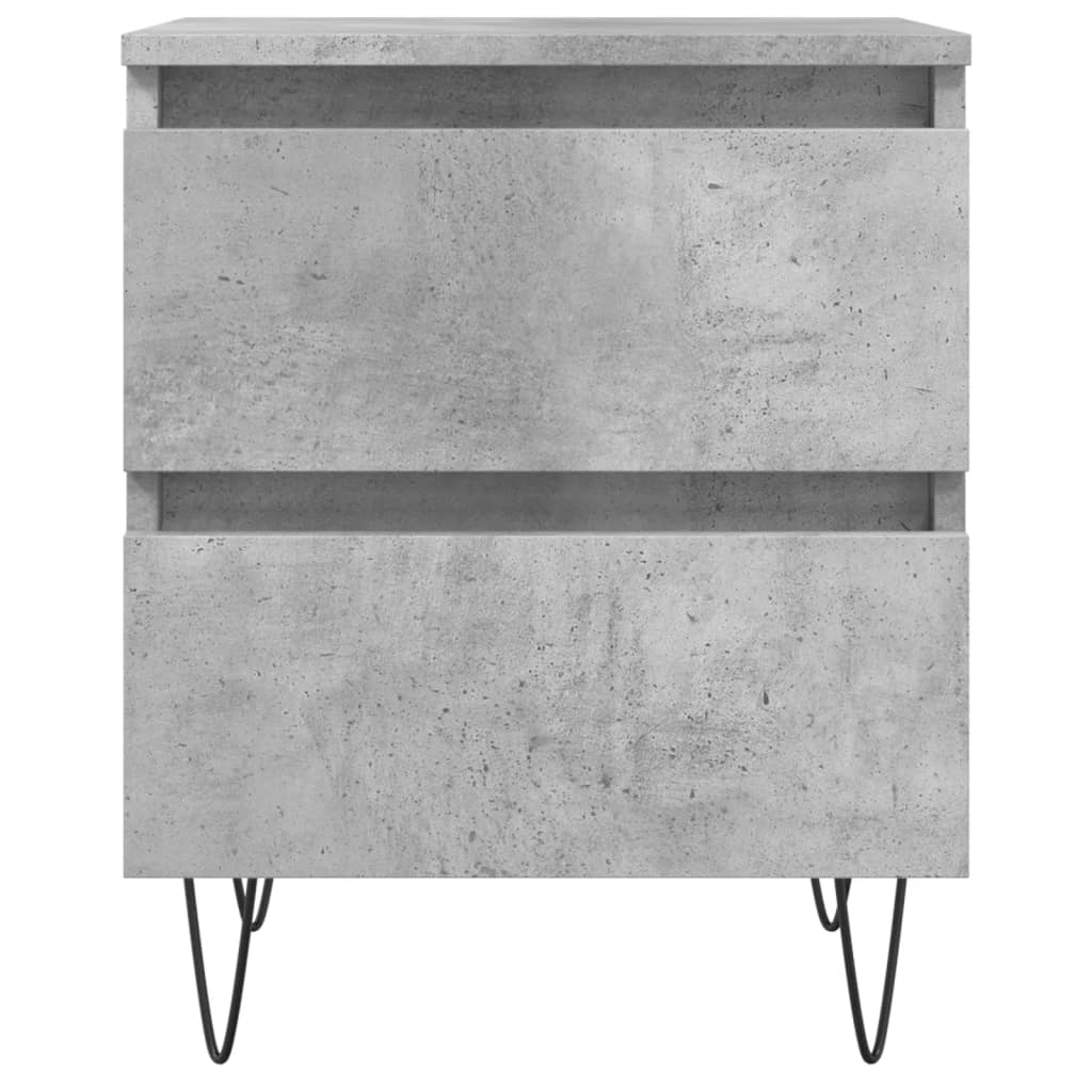Nachtkastjes 2 st 40x35x50 cm bewerkt hout betongrijs is nu te koop bij PeponiXL, paradijselijk wonen!