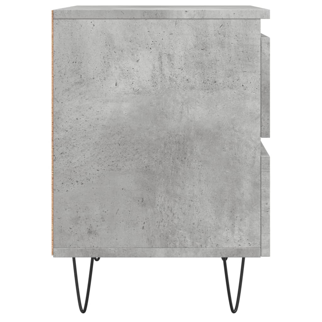 Nachtkastjes 2 st 40x35x50 cm bewerkt hout betongrijs is nu te koop bij PeponiXL, paradijselijk wonen!